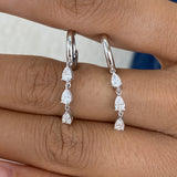 Diamond Dangle Earrings 0.6 ct White Gold