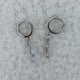 Diamond Dangle Earrings 0.6 ct White Gold