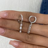 Diamond Dangle Earrings 0.6 ct White Gold