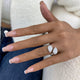 Tulip Ring 2.3 ct TCW , Solid Gold 14k