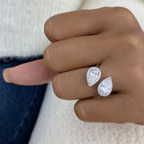 Tulip Ring 2.3 ct TCW , Solid Gold 14k
