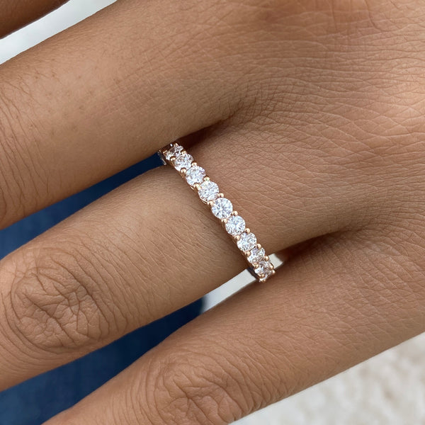 Diamond Eternity Ring 1.34 ct Rose Gold