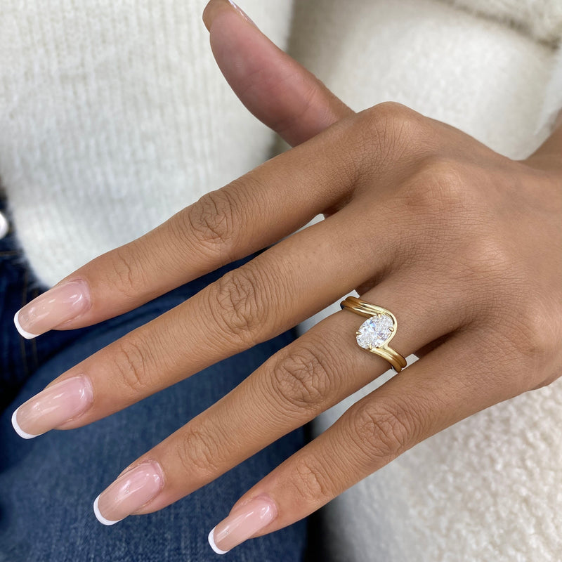 Sylara Diamond Engagement Ring Yellow Gold 18k