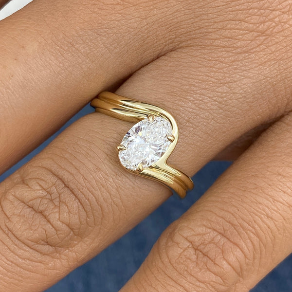 Engagement Ring 1 Carat Yellow Gold