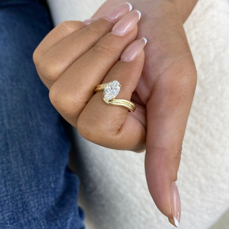 Sylara Diamond Engagement Ring Yellow Gold 18k