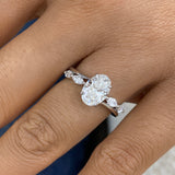 Engagement Ring 1.88 Carat White Gold