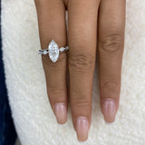 Evaria Diamond Engagement Ring White Gold 18k