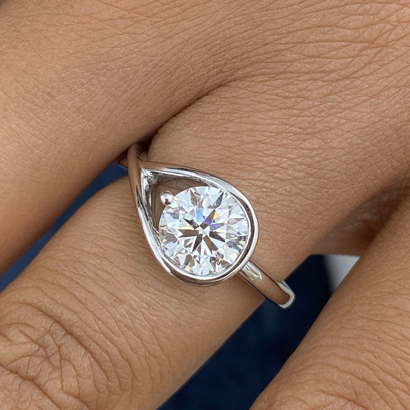 Romy Diamond Engagement Ring, Solid 18K Gold