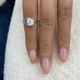 Romy Diamond Engagement Ring, Solid 18K Gold