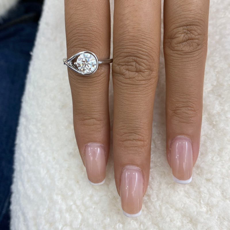 Romy Diamond Engagement Ring, Solid 18K Gold