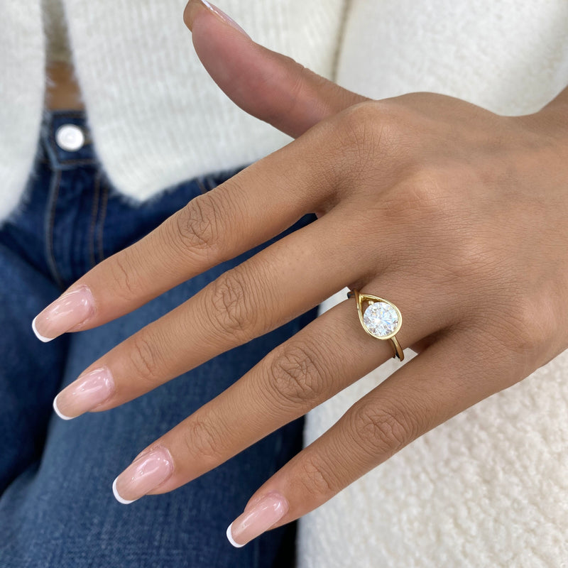 Rosavine Diamond Engagement Ring Yellow Gold 18k