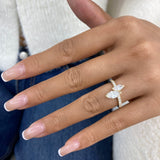 Diamond 2 Stone Ring 1.47 ct Yellow Gold