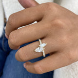Diamond 2 Stone Ring 1.47 ct Yellow Gold