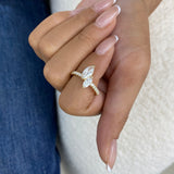 Diamond 2 Stone Ring 1.47 ct Yellow Gold
