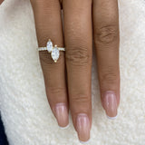 Diamond 2 Stone Ring 1.47 ct Yellow Gold