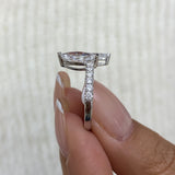 Diamond 2 Stone Ring 1.38 ct White Gold