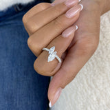 Diamond 2 Stone Ring 1.38 ct White Gold