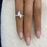 Diamond 2 Stone Ring 1.38 ct White Gold