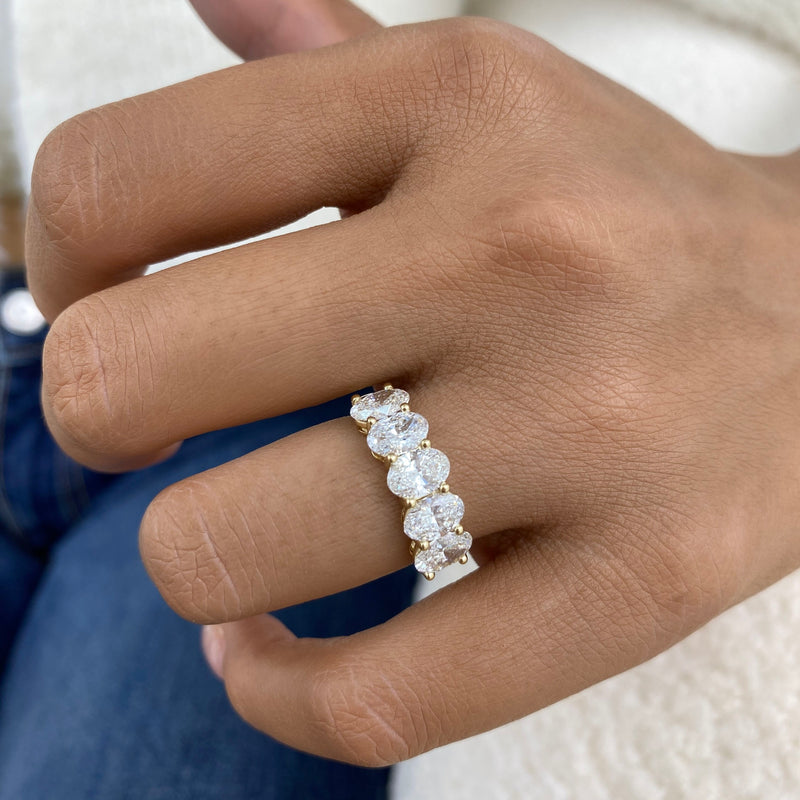 Diamond Band Ring 2.62 ct Yellow Gold