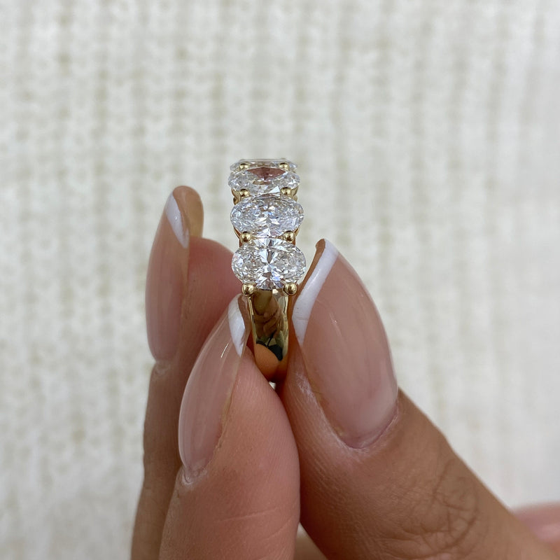 Diamond Band Ring 2.62 ct Yellow Gold