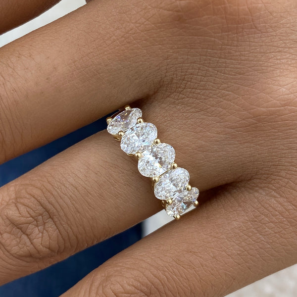 Diamond Band Ring 2.62 ct Yellow Gold