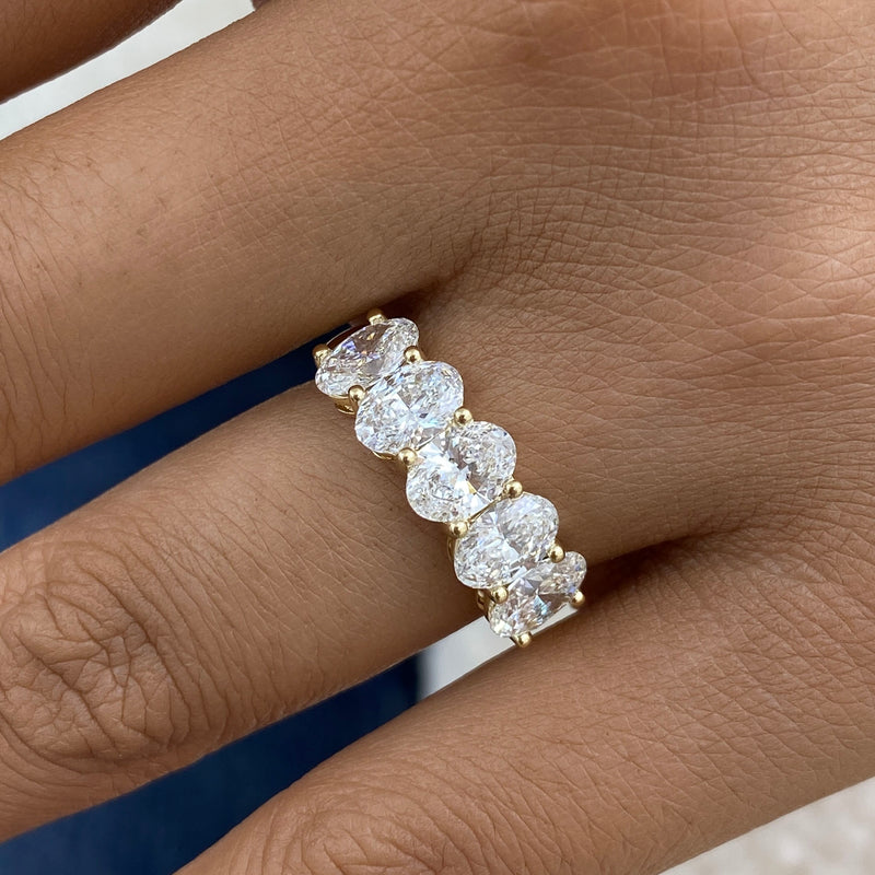 Diamond Band Ring 2.62 ct Yellow Gold