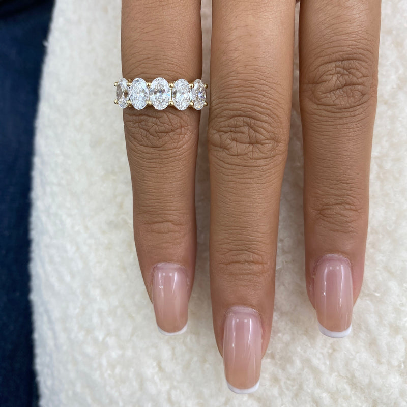 Diamond Band Ring 2.62 ct Yellow Gold