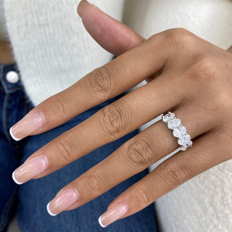 Diamond Band Ring 2.65 ct White Gold