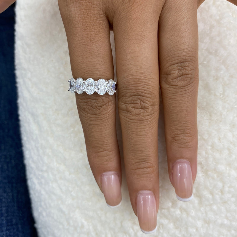Diamond Band Ring 2.65 ct White Gold