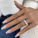 Diamond Band Ring 3.50 ct White Gold