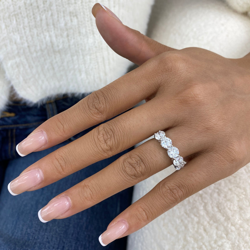 Diamond Band Ring 3.50 ct White Gold
