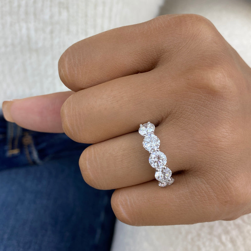 Diamond Band Ring 3.50 ct White Gold