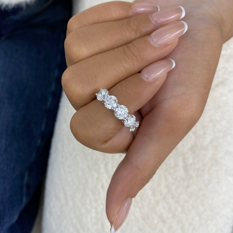 Diamond Band Ring 3.50 ct White Gold