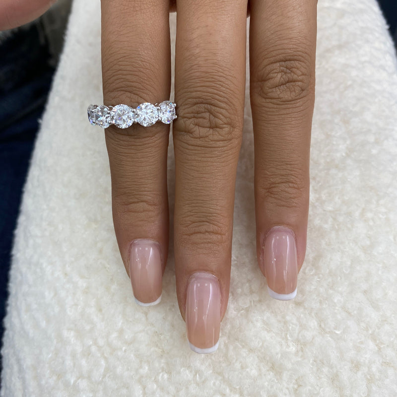 Diamond Band Ring 3.50 ct White Gold