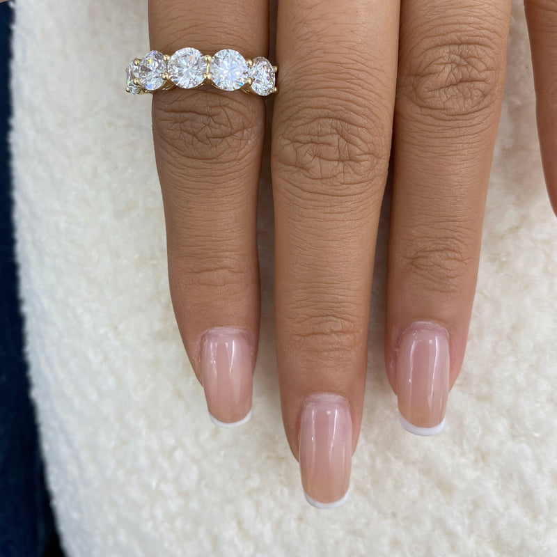 Diamond Band Ring 3.50 ct Yellow Gold