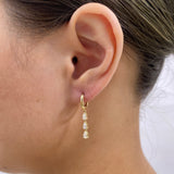 Diamond Dangle Earrings 0.64 ct Yellow Gold