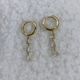 Diamond Dangle Earrings 0.64 ct Yellow Gold