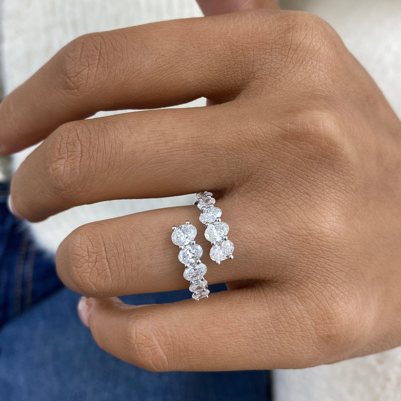 Diamond Band Ring 1.93 ct White Gold