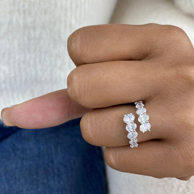 Diamond Band Ring 1.93 ct White Gold