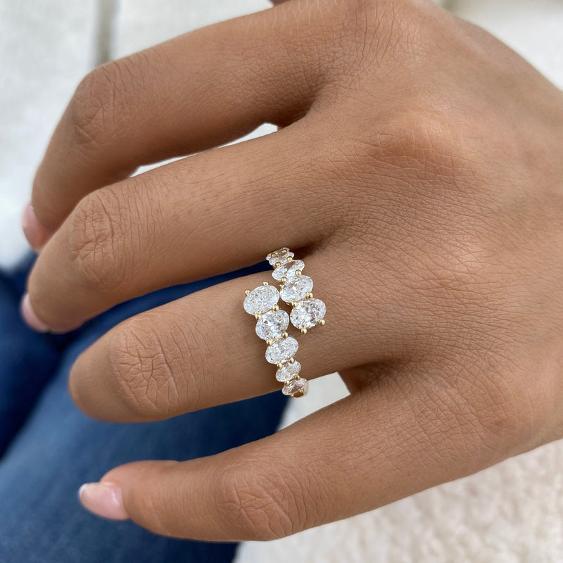 Diamond Band Ring 1.93 ct Yellow Gold