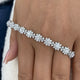 Diamond Tennis Bracelet 6.6 ct White Gold