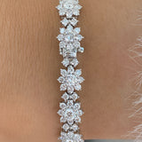 Diamond Tennis Bracelet 6.6 ct White Gold