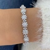 Diamond Tennis Bracelet 6.6 ct White Gold