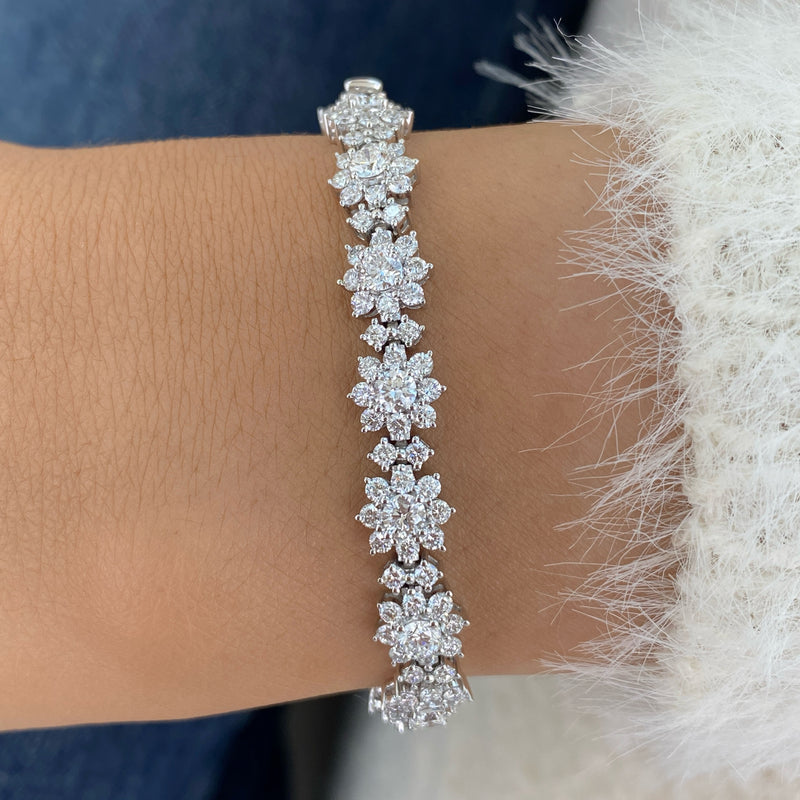 Diamond Tennis Bracelet 6.6 ct White Gold