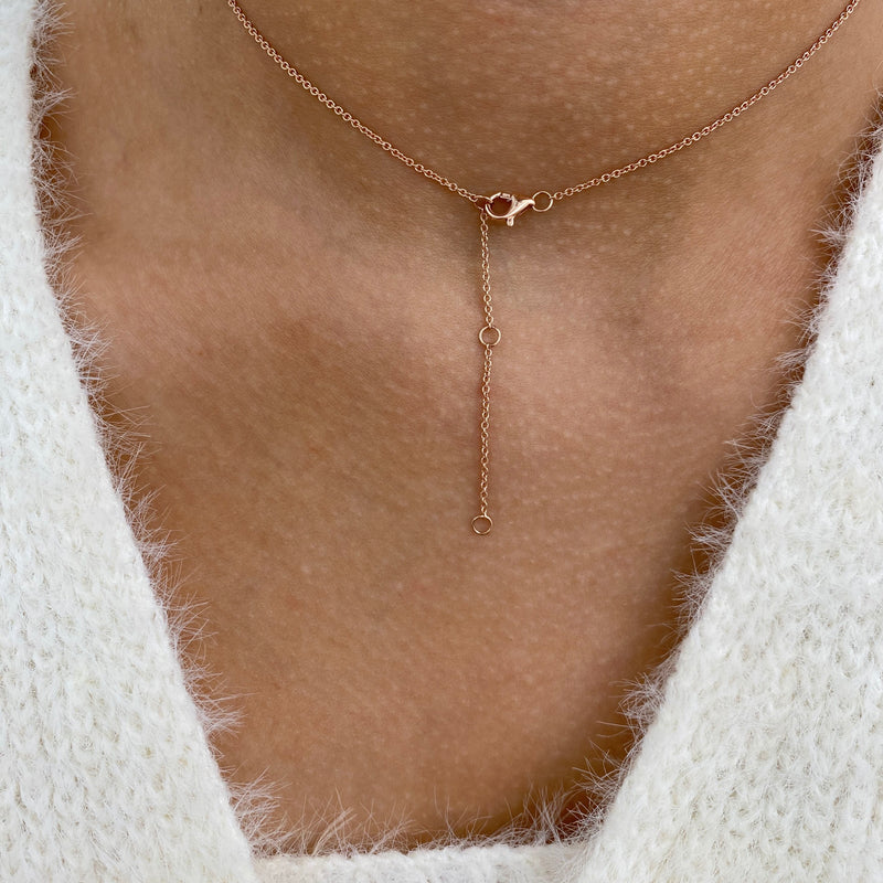 Diamond Pendant Necklace 2 ct Rose Gold