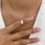 Diamond Pendant Necklace 2 ct Rose Gold