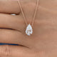 Diamond Pendant Necklace 2 ct Rose Gold