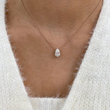 Diamond Pendant Necklace 2 ct Rose Gold