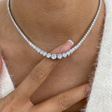 Diamond Tennis Necklace 15 ct White Gold