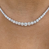 Diamond Tennis Necklace 15 ct White Gold
